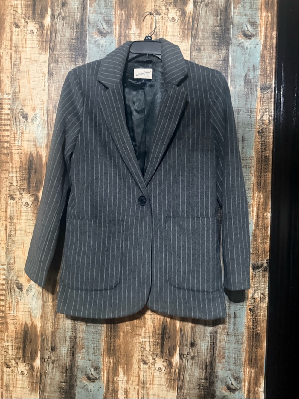 Universal Thread Charcoal Gray Pinstripe Blazer